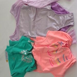 Cat&jack mermaid swimsuit one piece and 2 tank tops XL